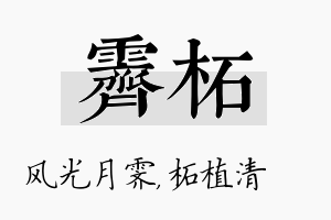 霁柘名字的寓意及含义