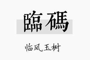 临码名字的寓意及含义