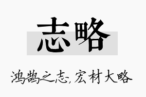 志略名字的寓意及含义