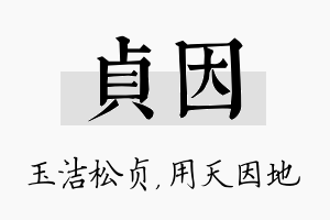 贞因名字的寓意及含义