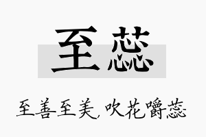 至蕊名字的寓意及含义