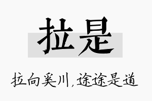 拉是名字的寓意及含义