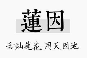 莲因名字的寓意及含义