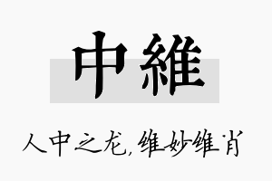 中维名字的寓意及含义