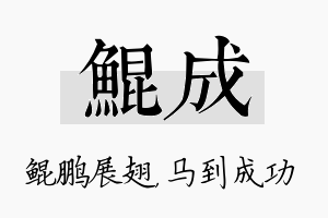 鲲成名字的寓意及含义