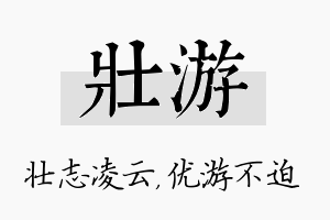 壮游名字的寓意及含义