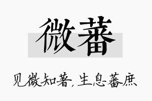 微蕃名字的寓意及含义