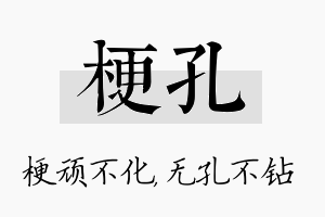 梗孔名字的寓意及含义