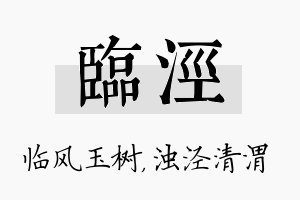 临泾名字的寓意及含义