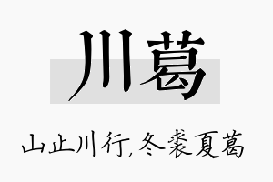 川葛名字的寓意及含义