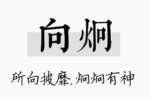 向炯名字的寓意及含义