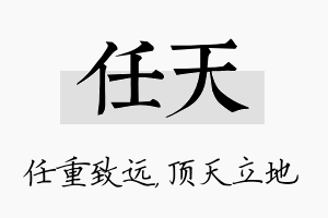 任天名字的寓意及含义