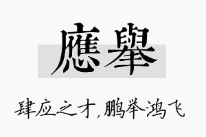 应举名字的寓意及含义