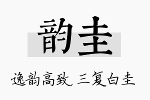 韵圭名字的寓意及含义