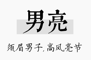 男亮名字的寓意及含义