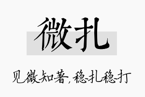 微扎名字的寓意及含义