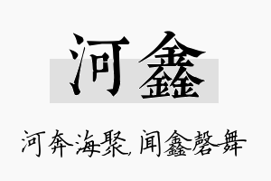 河鑫名字的寓意及含义