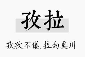 孜拉名字的寓意及含义