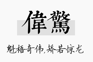 伟惊名字的寓意及含义