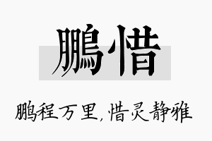 鹏惜名字的寓意及含义