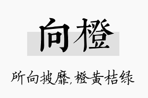 向橙名字的寓意及含义