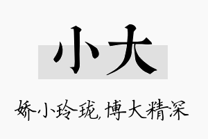 小大名字的寓意及含义