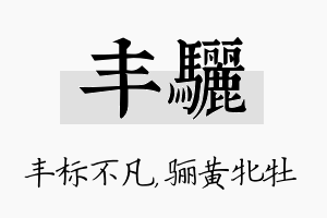 丰骊名字的寓意及含义