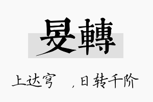 旻转名字的寓意及含义