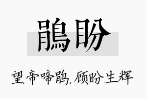 鹃盼名字的寓意及含义