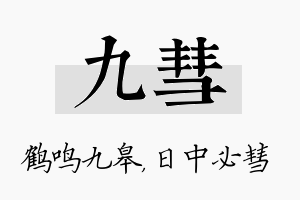 九彗名字的寓意及含义