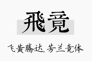 飞竟名字的寓意及含义