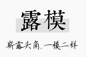 露模名字的寓意及含义