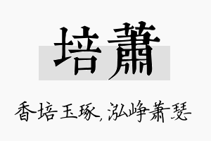 培萧名字的寓意及含义