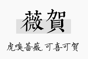 薇贺名字的寓意及含义