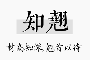 知翘名字的寓意及含义