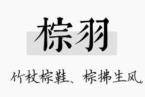 棕羽名字的寓意及含义