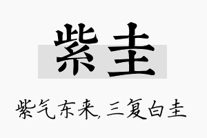 紫圭名字的寓意及含义