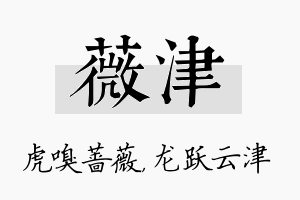 薇津名字的寓意及含义