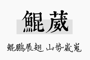 鲲葳名字的寓意及含义