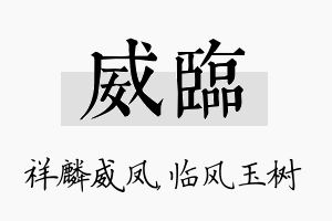 威临名字的寓意及含义