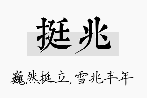 挺兆名字的寓意及含义