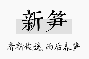 新笋名字的寓意及含义