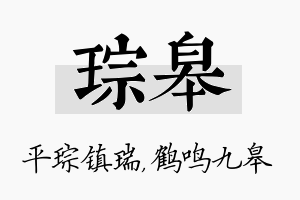 琮皋名字的寓意及含义