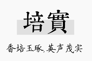 培实名字的寓意及含义