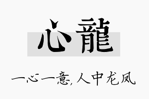 心龙名字的寓意及含义