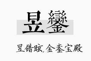 昱銮名字的寓意及含义