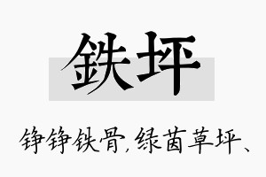 铁坪名字的寓意及含义