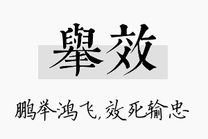 举效名字的寓意及含义