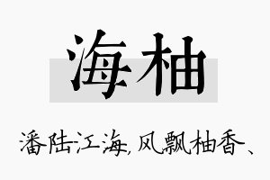 海柚名字的寓意及含义