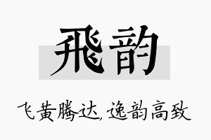 飞韵名字的寓意及含义